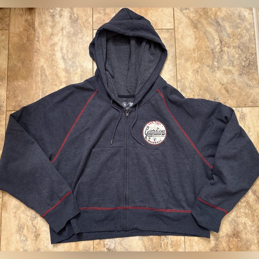 MLB By Campus Lifestyle Cleveland Guardians Hoodie with Red Accents Womens XXL